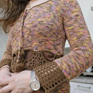 Wool handmade sweater tunic